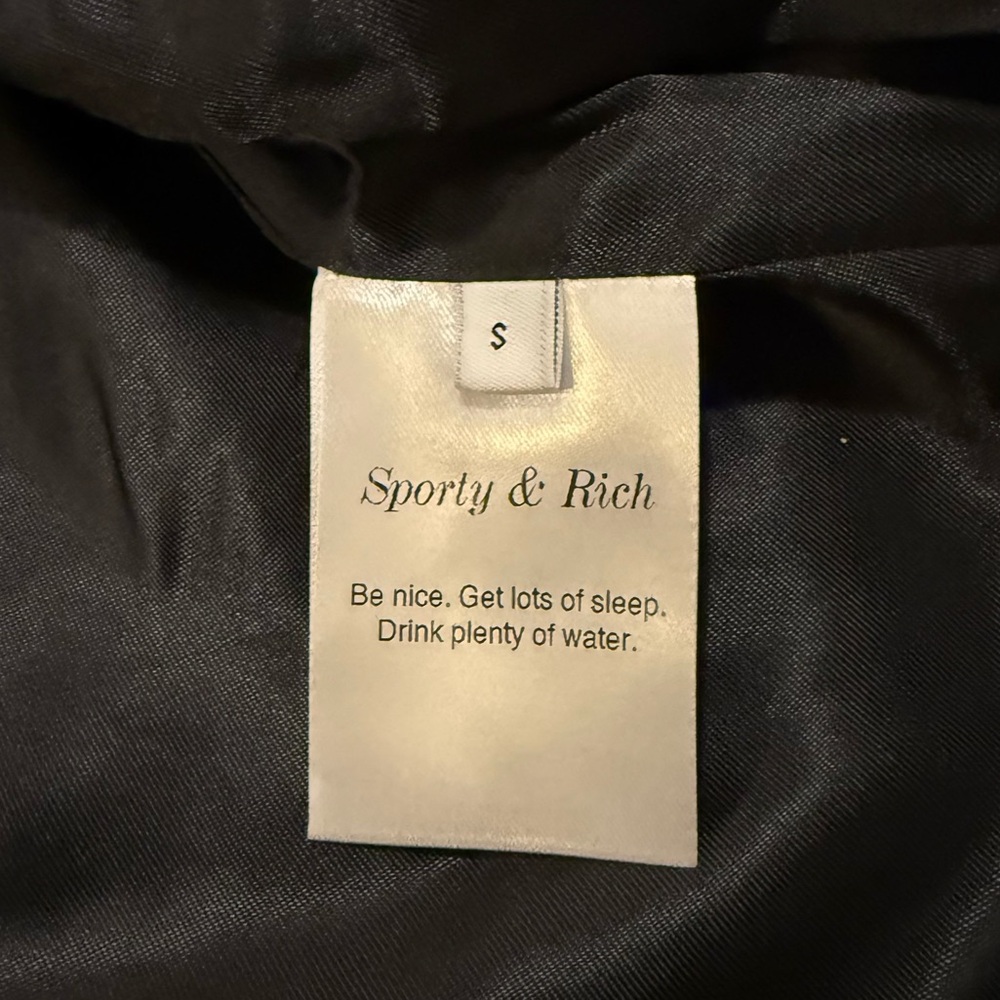 Sporty & Rich Monaco Wool Varsity Jacket in Forest - Picture 13 of 14